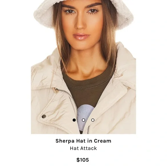NWT Revolve Hat Attack Reversible Faux Shearling Bucket Hat  display picture 1